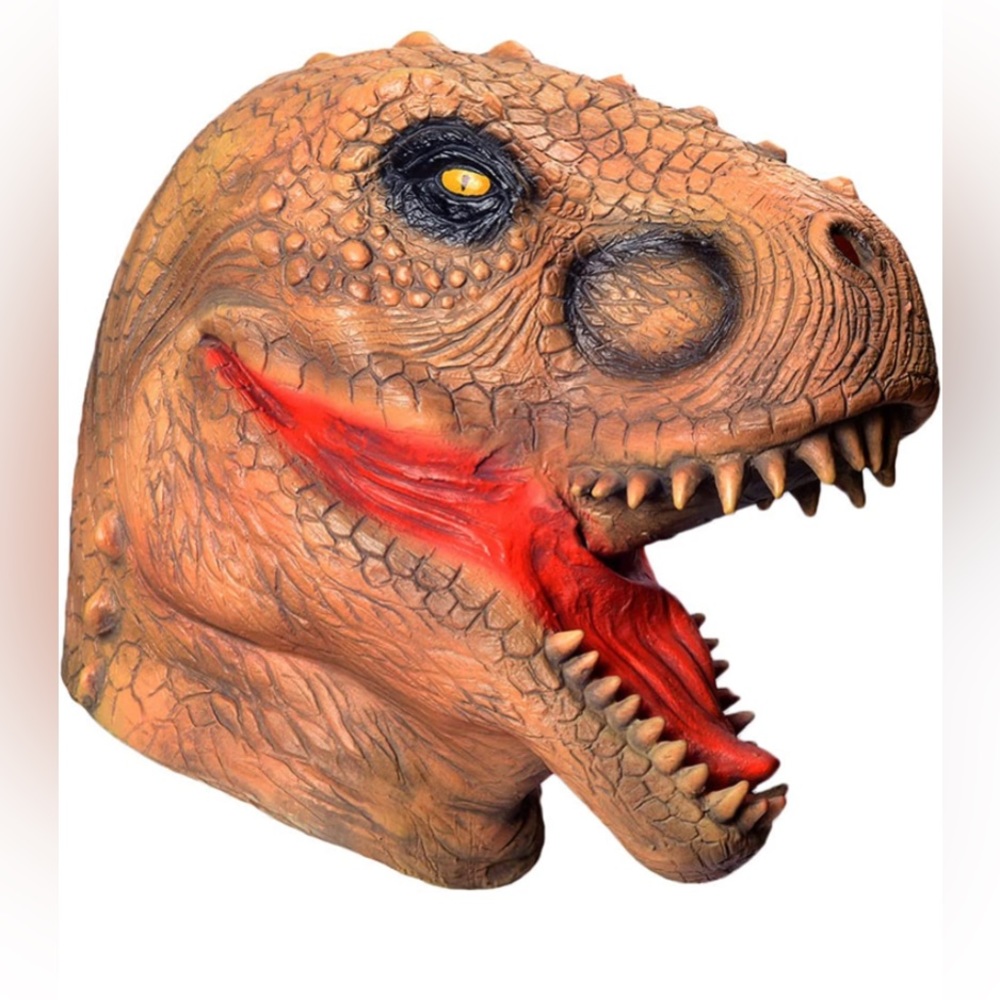 Adult Dino Mask Dinosaur Halloween Costume Jurassic World Full Head Mask NEW